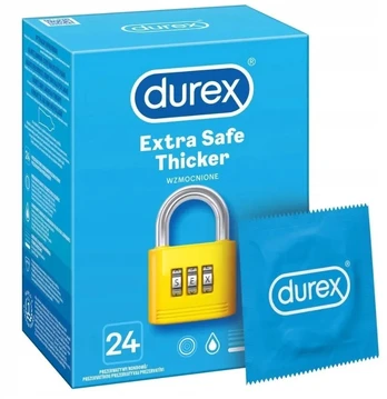 Prezervatyvai Durex Extra Safe Thicker, 56 mm, 24 vnt.