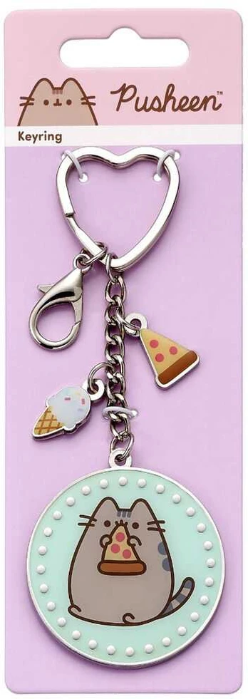 The Carat Shop Pusheen Pizza keychain