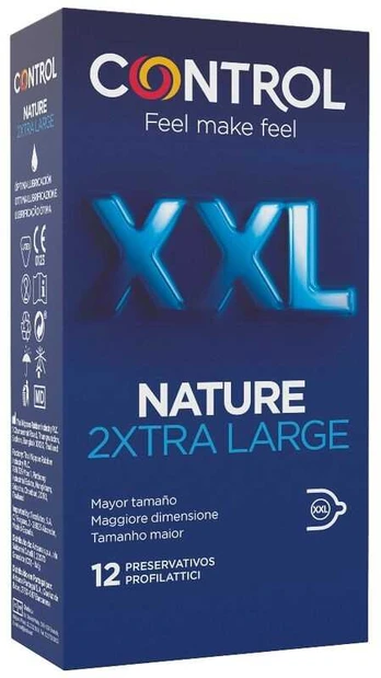 Prezervatyvai CONTROL NATURE EXTRA LARGE XXL 12 vnt