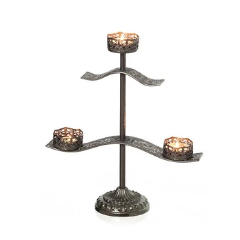 Žvakidė metalinė 3 žvakėms 34.5x12.5x41cm.