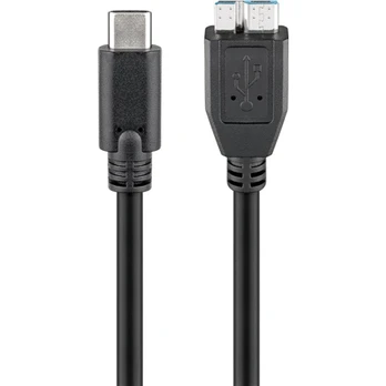 Kabelio laikiklis Goobay USB-C - Micro-USB-B USB-C, Micro USB 3.0 B male, 0.6 m, akacijų