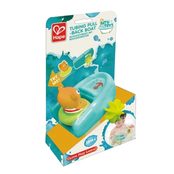 HAPE vonios žaislas Tubing Pull-back Boat, E0217