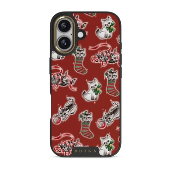 Merry Kitty - iPhone 17 Case, Elite Dark (MagSafe) / Gold