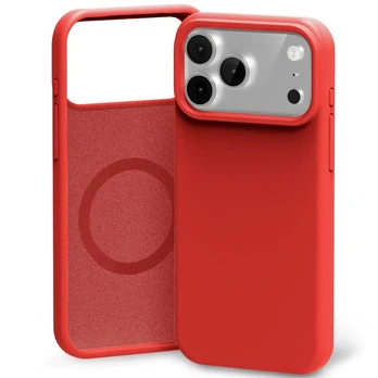 Dėklas Mercury Pure Magsafe Silicon Case Apple iPhone 17 Pro Max raudonas