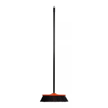 Raudonas grindų šepetys su metaliniu kotu SPONTEX, 120 cm