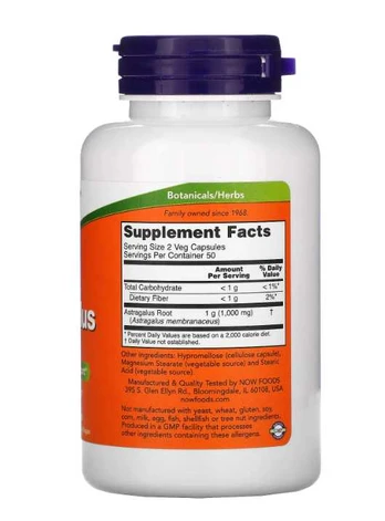 Now Foods Now Astragalus 500 mg 100 kaps.