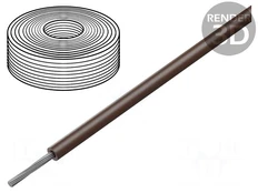 Wire | SiF | stranded | Cu | 2.5mm2 | silicone | brown | -60÷180°C | 500V kaina