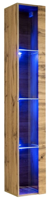 Vitrina ASM Switch WW 1, ruda, 30 cm x 30 cm x 180 cm