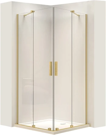 Dušo kabina REA Montana Double, Brushed Gold, 80x80 cm