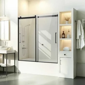 Berėmis stumdomas vonios durys 142-152 cm x 152 cm