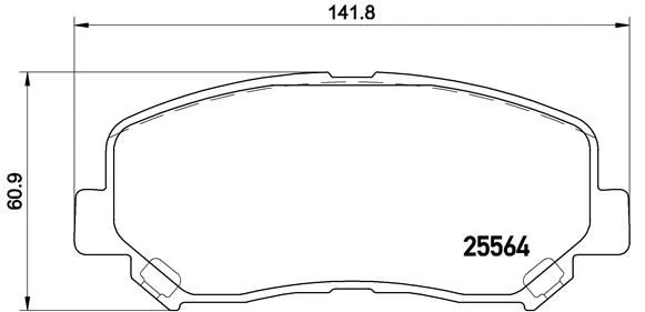 Stabdžių trinkelių rinkinys, diskinis stabdys BREMBO P 49 045X