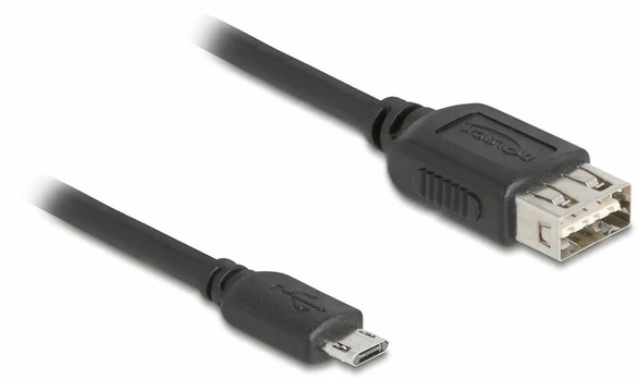 Kabelis USB Delock USB-A - microUSB 1 m Juodas (81518)