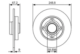 BOSCH 0986479S42 Stabdžių diskas