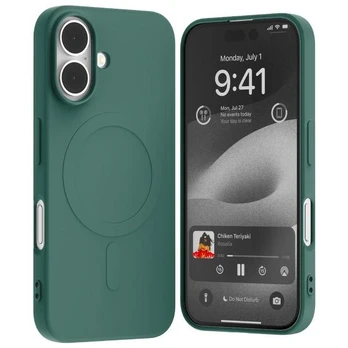 Dėklas Mercury MagSafe Semi-Silicone iPhone 16 6,1" žalia|žalias