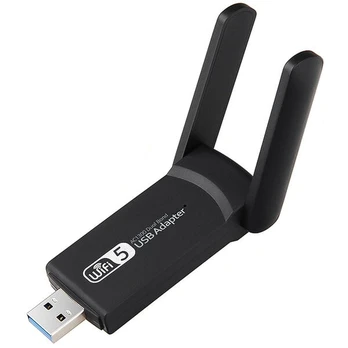USB Wifi adapteris USB 3.0 1300mbps dviguba antena