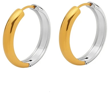 Troli Stylish bicolor steel rings