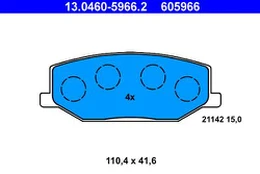 ATE 13.0460-5966.2 Brake pad set kaina