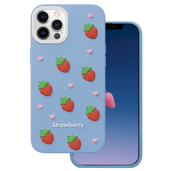 Dėklas Mocco Strawberry Back Case for Apple iPhone 12 / 12 Pro