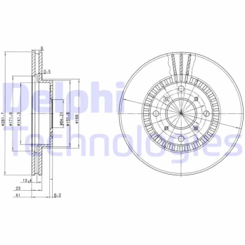 Stabdžių diskas DELPHI BG2815