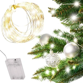 LED dekoratyvinė girlianda 10 m, 100LED, šilta balta