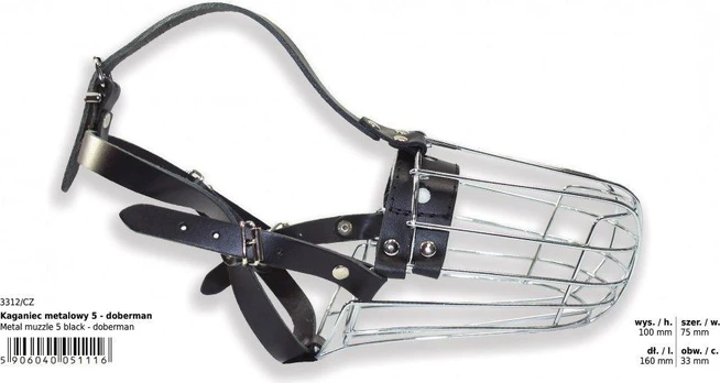 Dino Metalinis antsnukis - 5 Dobermanas