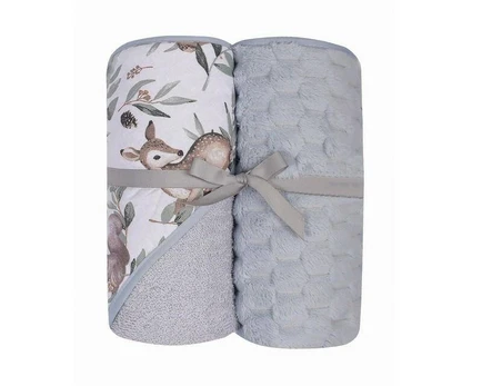 Set - Bathing cover + blanket - 547 - size 100x100 / 80x90 - GREY