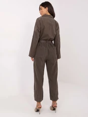 Spodnie-IT-SP-258009.83-ciemny khaki kaina