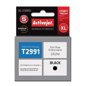 Spausdintuvo kasetė ActiveJet Supreme AE-29BNX, juoda, 18 ml