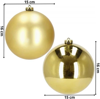 Kalėdiniai rutuliai Springos CA1176 2 vnt 15 cm auksiniai