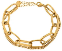 Troli Stylish double auksinis-plated bracelet kaina