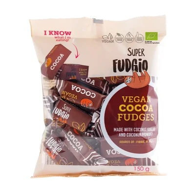Ekologiški augaliniai saldainiai „Karvutė“ kakaviniai, 150g