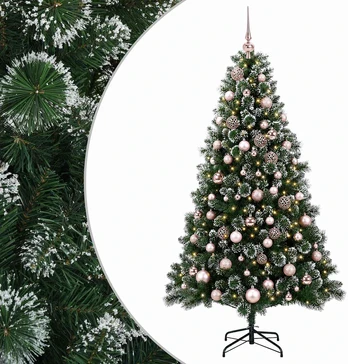 Dirbtinė Kalėdų eglutė su burbulais 240 cm 300 LED Šilta balta