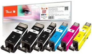 Peach Patrone Canon PG-520/CLI-521 MultiPack Plus 2xbk,c,m,y remanufactured