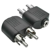 Perėjimas-adapteris 2x RCA kištukai - RCA lizdas