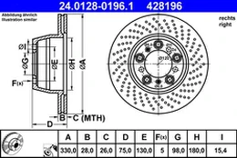 ATE 24.0128-0196.1 Brake Disc