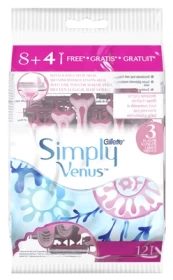 Skustuvas Gillette Venus 3 Simply, 12 vnt kaina
