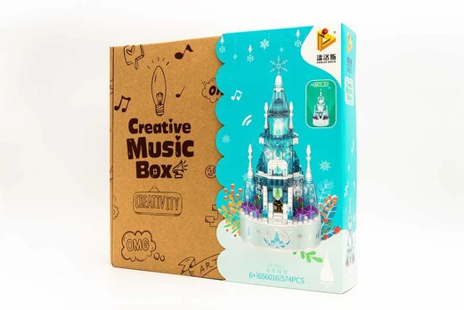 Konstruktorius/ muzikinė dėžutė "Frozen Pilis"