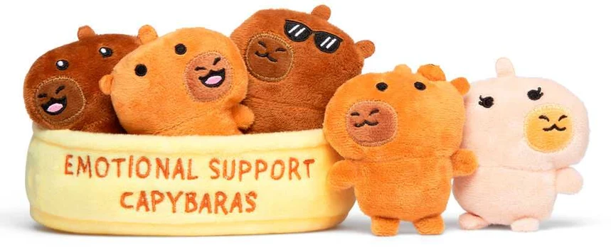 justplay Emotional Support Capybaras plush toys
