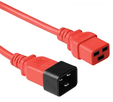 Maitinimo kabelis MicroConnect PE2019R09 maitinimo kabelis raudonas 0,9 m C20 panelis C19 panelis