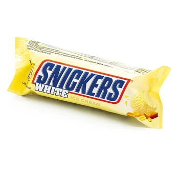 Valgomieji ledai SNICKERS su baltu šokoladu, 44 ml