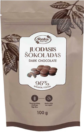 Rūta Šokoladas (96%), 100 g