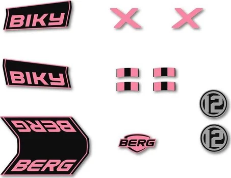 Berg Biky - Sticker set Retro Rožinė
