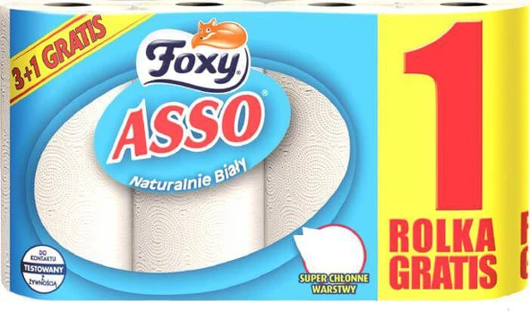 Foxy Asso - Ręcznik kuchenny, 2-warstwowy Baltas