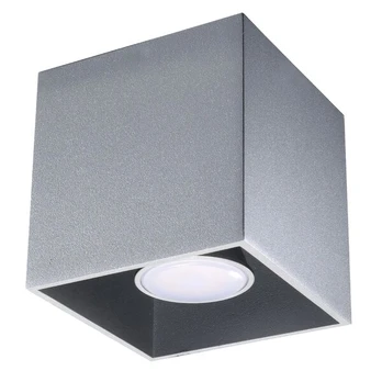 Sollux Lighting lubinis šviestuvas Quad 1, pilkas