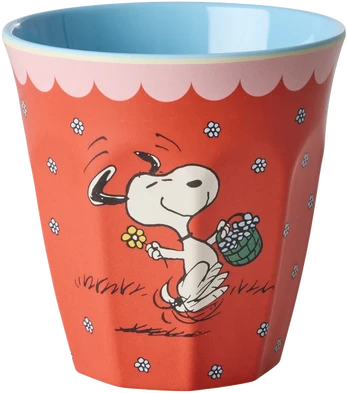 Rice - Melamine Cup with Snoopy Print - Raudona - Medium