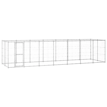 Lauko voljeras šunims, galvanizuotas plienas, 16,94m²