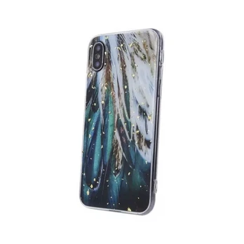 "Gold Glam Silicone Case Samsung Galaxy A14 5G" Feathers