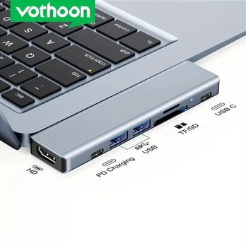 17,78 cm USB-C daugiafunkcis adapteris su USB-A 3.0