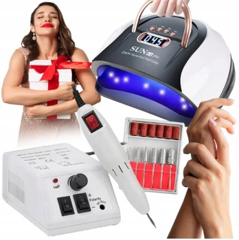 Nagų freza DM-2000 ir UV/LED lempa SUN C4 PLUS 256W