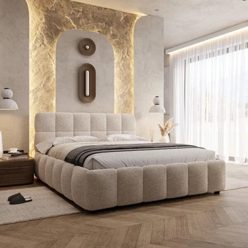 Lova LUMORIA|140x200|Balta #6|Boucle